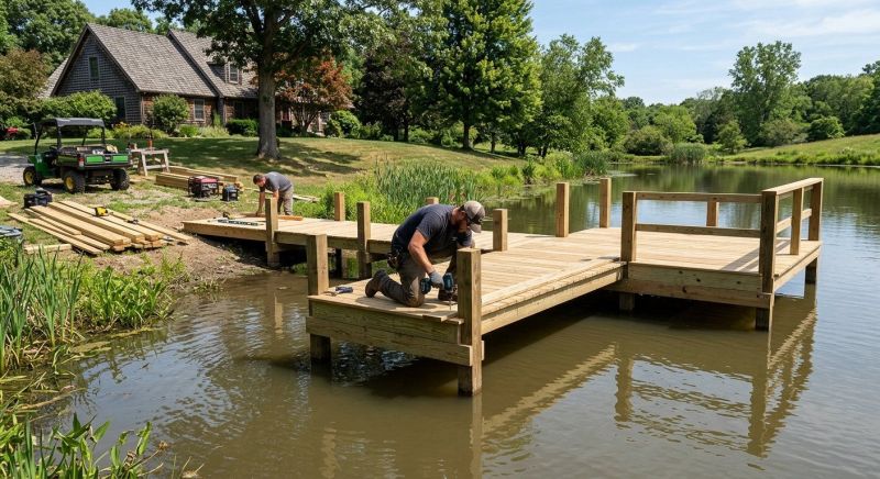 Pond Dock Installation in Littleton, CO