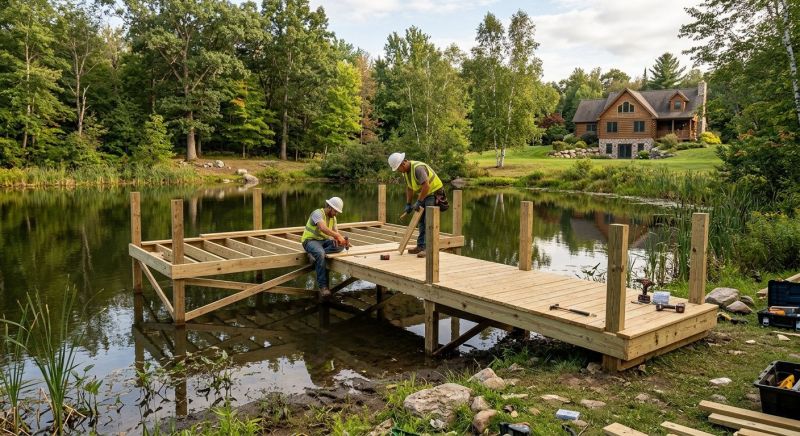 Wood Dock Installation in Kansas City, MO